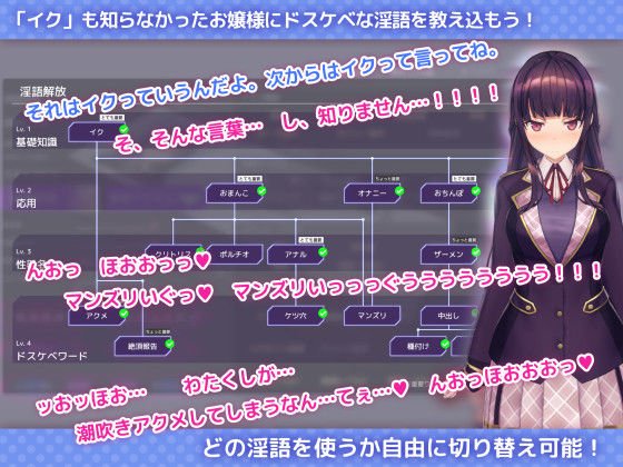 【JK催眠アプリ完全再現エロSLG】洗脳アプリで清楚なお嬢様をドスケベ調教するシミュレーション｜dobuworks／dobu／乙倉ゅいの画像